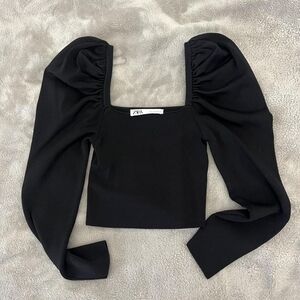 Zara Women's Black Crop-top